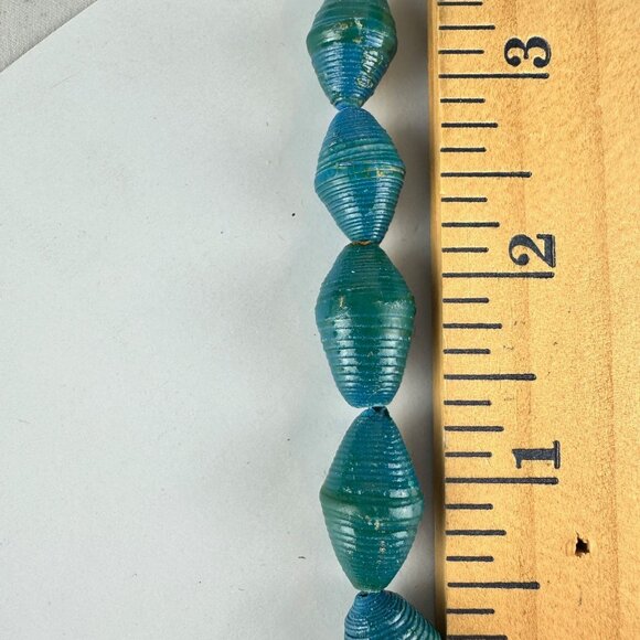 Handmade African Beaded Necklace With Recycled Paper Beads - Picture 3 of 6